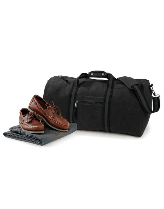 Quadra Desert Canvas Holdall qd613 - - Customisable Bags