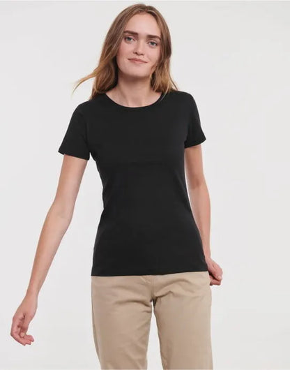 Russell Short Sleeve Collection Russell Short Sleeve Ladies Pure Organic T R108F - - Customisable T-Shirt