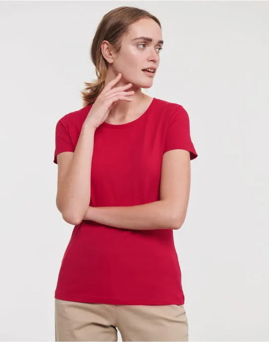 Russell Short Sleeve Collection Russell Short Sleeve Ladies Pure Organic T R108F - - Customisable T-Shirt