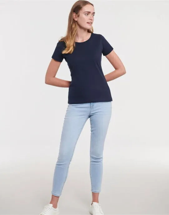 Russell Short Sleeve Collection Russell Short Sleeve Ladies Pure Organic T R108F - - Customisable T-Shirt