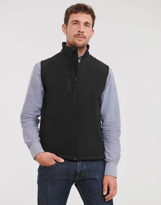 Russell Collection Russell Mens Softshell Gilet r141m - - Customisable Bodywarmers