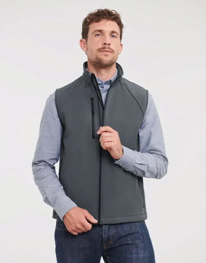 Russell Collection Russell Mens Softshell Gilet r141m - - Customisable Bodywarmers