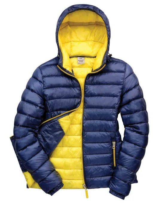 Result Urban Ladies Snowbird Hooded Jacket R194F - Navy Yellow - Customisable Outerwear