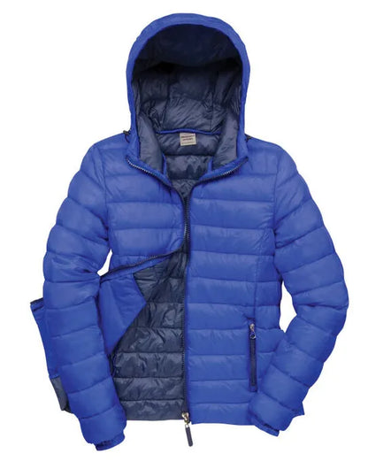 Result Urban Ladies Snowbird Hooded Jacket R194F - Royal Navy - Customisable Outerwear