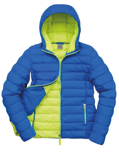 Result Urban Ladies Snowbird Hooded Jacket R194F - Ocean Lime - Customisable Outerwear