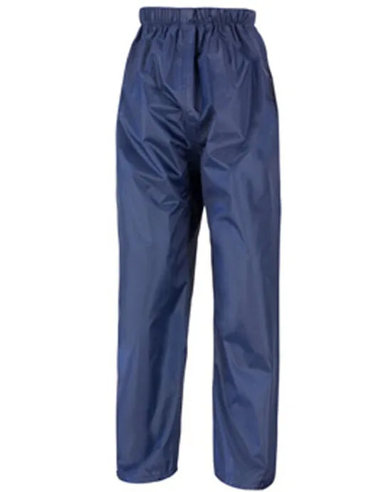 Result Core Junior Rain Trousers R226J - - Customisable Trousers