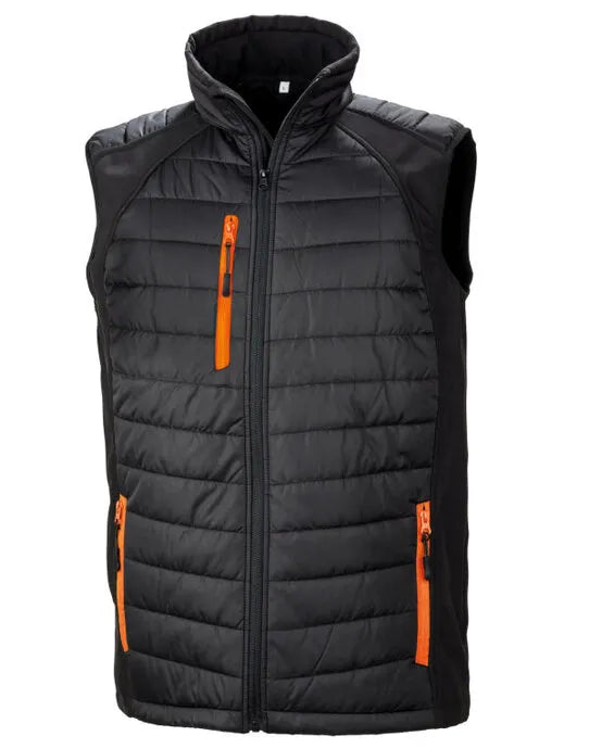 Result Black Compass Softshell Gilet R238X - - Customisable Bodywarmers