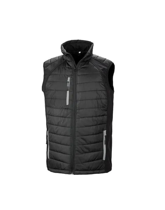 Result Black Compass Softshell Gilet R238X - - Customisable Bodywarmers