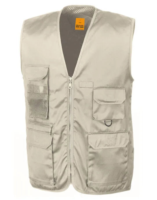 Result Workguard Safari Waistcoat R45X - - Customisable Jacket