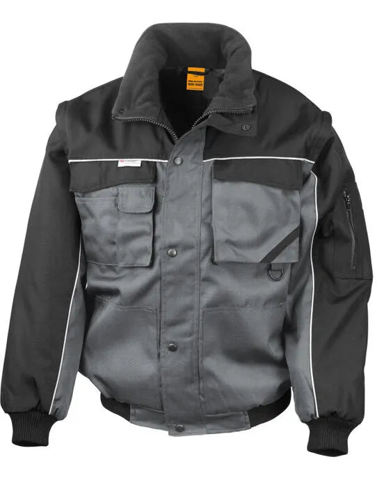 Result Workguard Zip Sleeve Pilot Jacket R71X - - Customisable Jacket