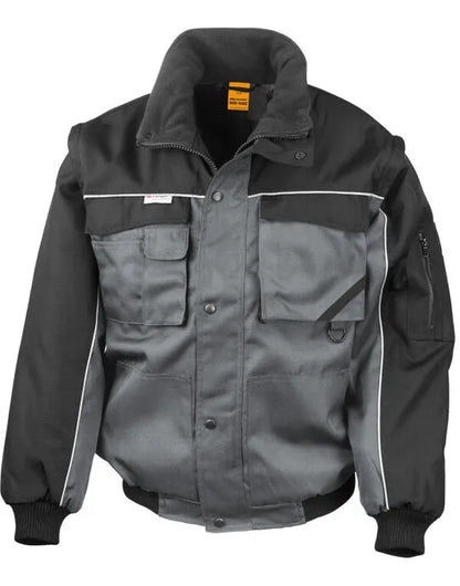 Result Workguard Zip Sleeve Pilot Jacket R71X - - Customisable Jacket