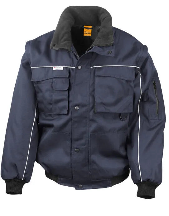 Result Workguard Zip Sleeve Pilot Jacket R71X - - Customisable Jacket