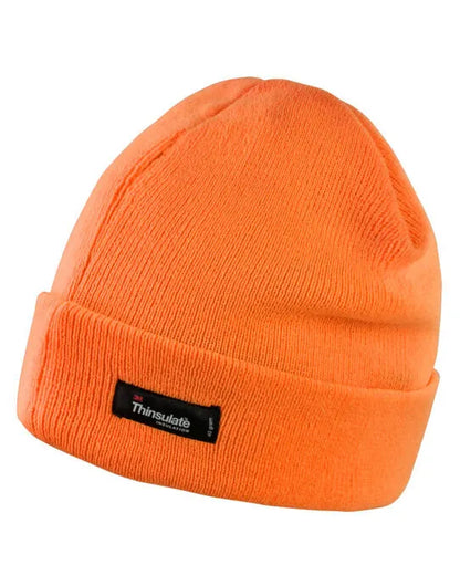 Result Winter Lightweight Thinsulate Hat rc133x - Fluoresent Orange O S - Customisable Hats