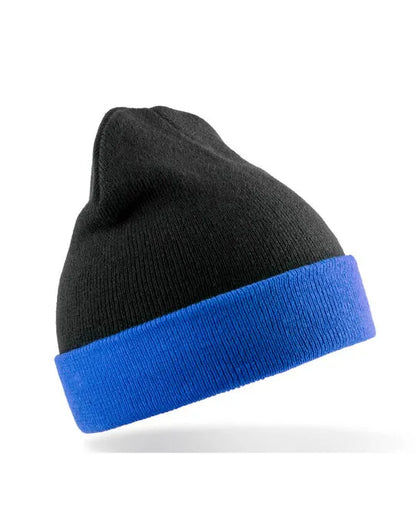 Result Recycled Black Compass Beanie rc930x - - Customisable Caps