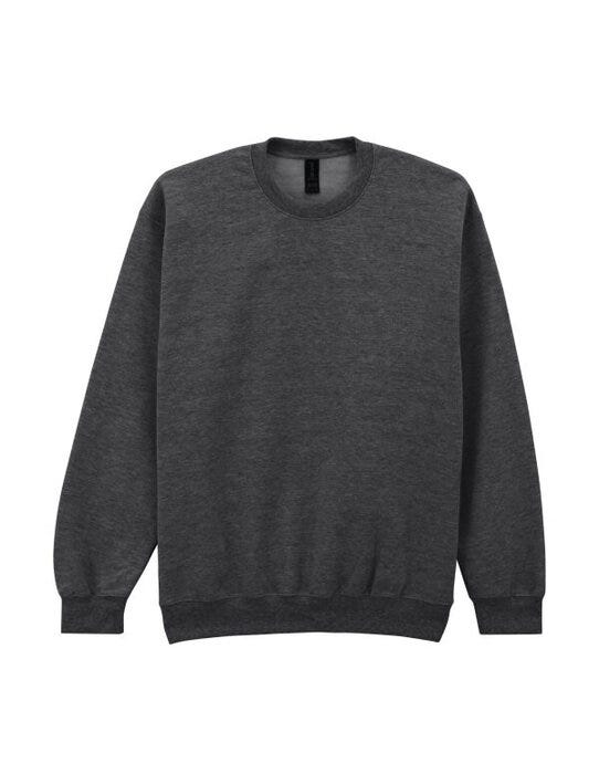 Softstyle Midweight Fleece Adult Crewneck - SF000 - Heather Black - Customisable Sweatshirts And Hoodies