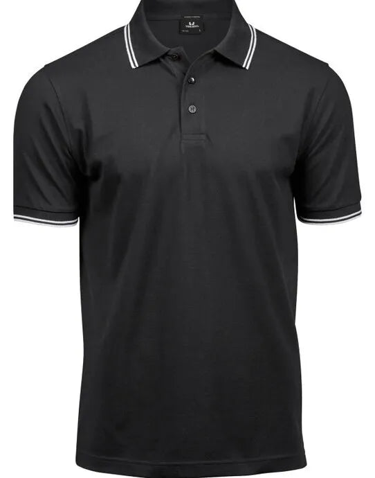 Tee Jays Mens Luxury Stripe Stretch Polo TJ1407 - - Customisable Polos