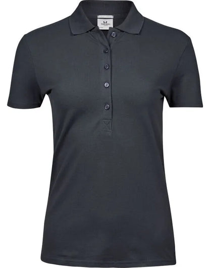 Ladies Luxury Stretch Polo Tj145 - Dark Grey S - Customisable POLO SHIRTS