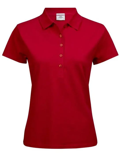 Ladies Luxury Stretch Polo Tj145 - Red 2XL - Customisable POLO SHIRTS