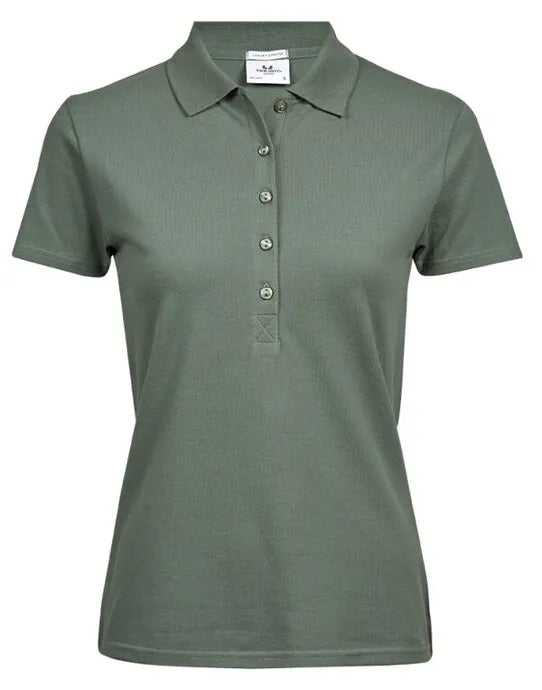 Ladies Luxury Stretch Polo Tj145 - Leaf Green 2XL - Customisable POLO SHIRTS