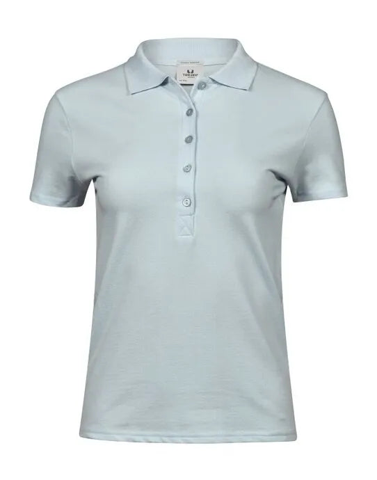 Ladies Luxury Stretch Polo Tj145 - Ice Blue S - Customisable POLO SHIRTS