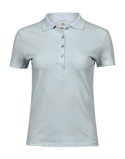 Ladies Luxury Stretch Polo Tj145 - Ice Blue XL - Customisable POLO SHIRTS