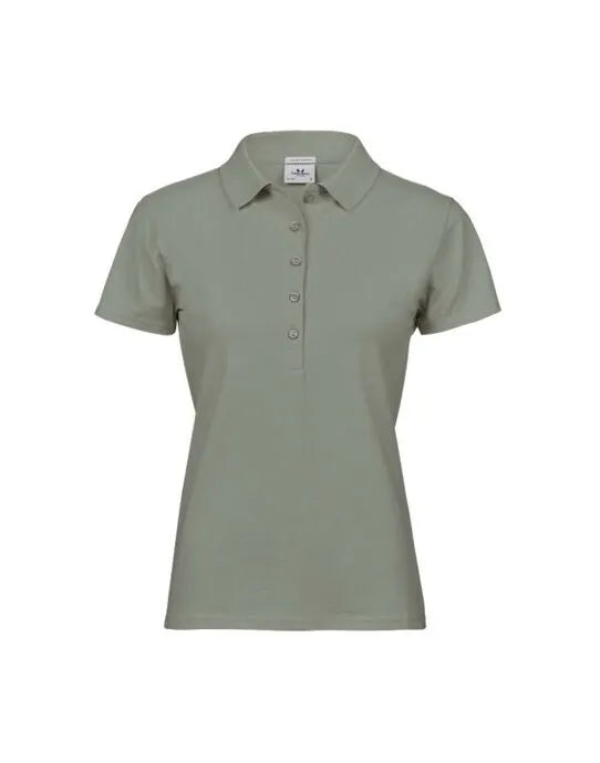 Ladies Luxury Stretch Polo Tj145 - Sage XL - Customisable POLO SHIRTS