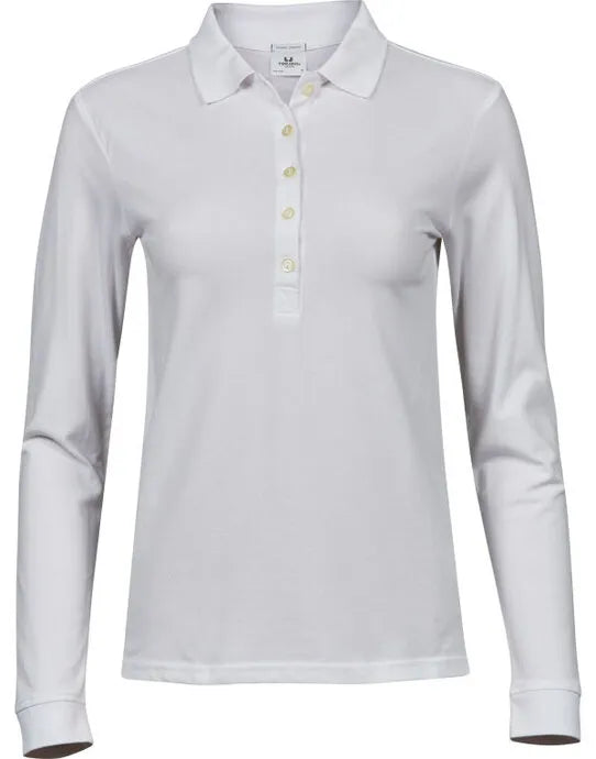 Tee Jays Ladies Luxury L/S Stretch Polo TJ146 - - Customisable Polos