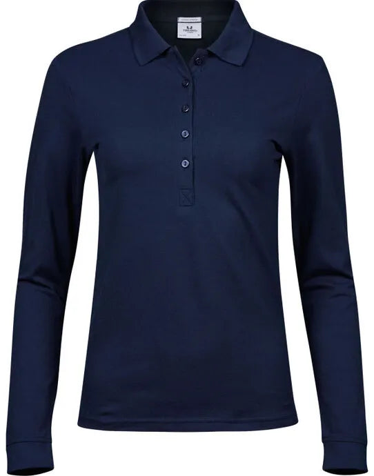 Tee Jays Ladies Luxury L/S Stretch Polo TJ146 - - Customisable Polos
