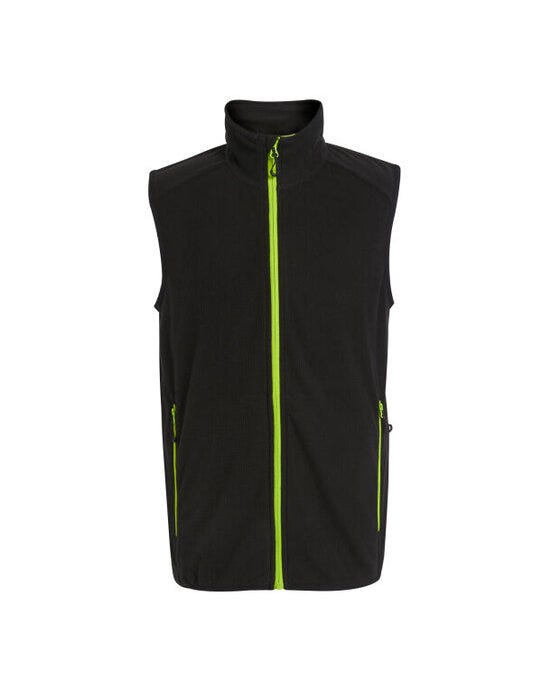 Navigate fleece bodywarmer - TRF695 - Black Lime - Customisable Bodywarmers