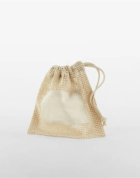 Westford Mill Organic Cotton Mesh Sacks w155 - - Customisable Bags
