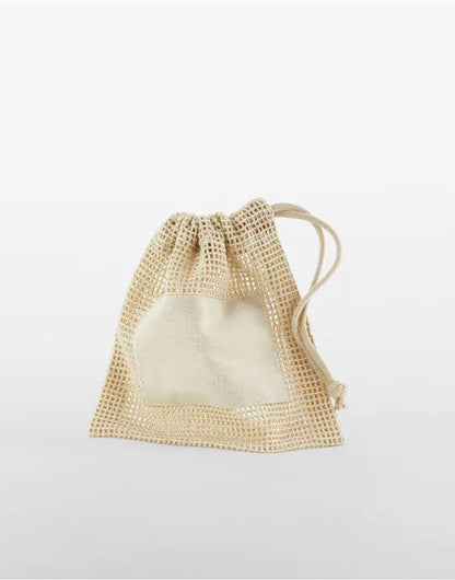 Westford Mill Organic Cotton Mesh Sacks w155 - - Customisable Bags