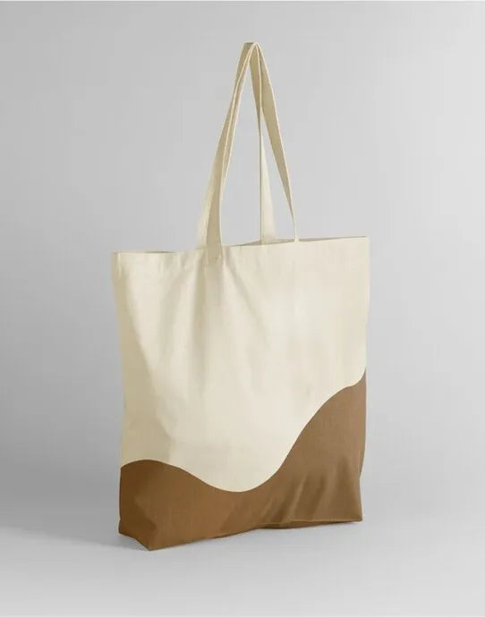 Westford Mill Wave Print Maxi Tote W235 - - Customisable Bags