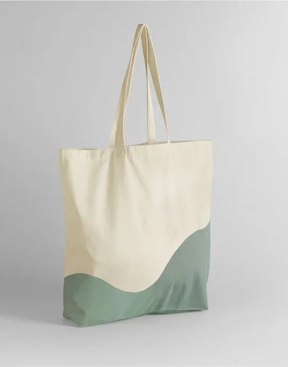 Westford Mill Wave Print Maxi Tote W235 - - Customisable Bags