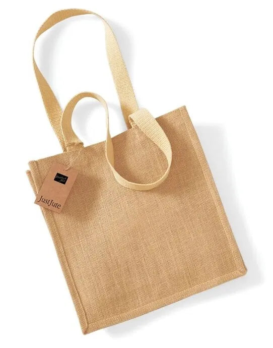 Westford Mill Jute Compact Tote w406 - - Customisable Bags