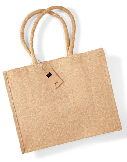Westford Mill Jute Classic Shopper w407 - - Customisable Bags