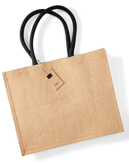 Westford Mill Jute Classic Shopper w407 - - Customisable Bags