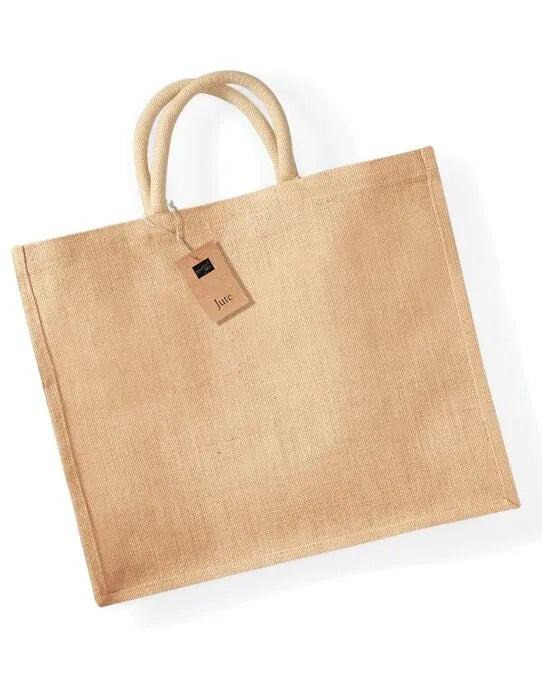 Westford Mill Jute Jumbo Shopper w408 - - Customisable Bags