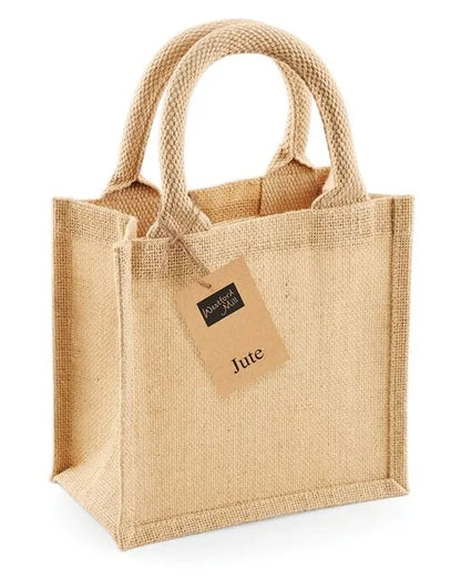 Westford Mill Jute Petite Gift Bag w411 - - Customisable Bags
