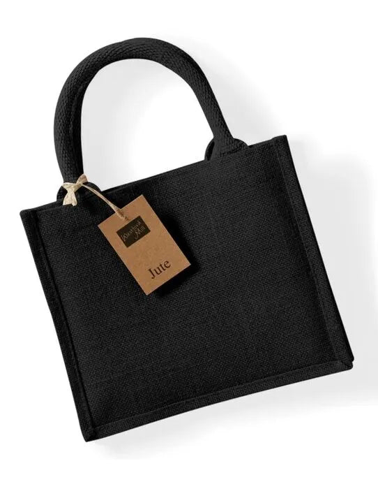 Westford Mill Jute Mini Gift Bag w412 - - Customisable Bags