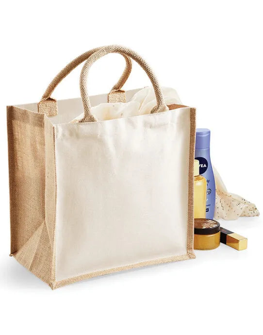 Westford Mill Printers Midi Jute Bag w421 - - Customisable Bags