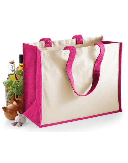 Westford Mill Printers Jute Shopper w422 - - Customisable Bags