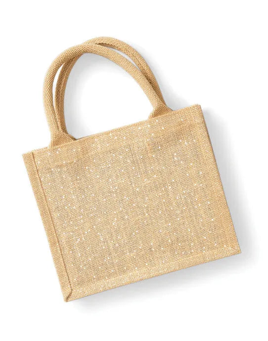 Westford Mill Shimmer Jute Mini Gift Bag w431 - - Customisable Bags