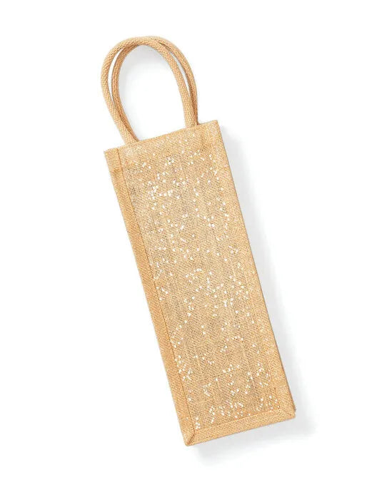 Westford Mill Shimmer Jute Bottle Bag w433 - - Customisable Bags