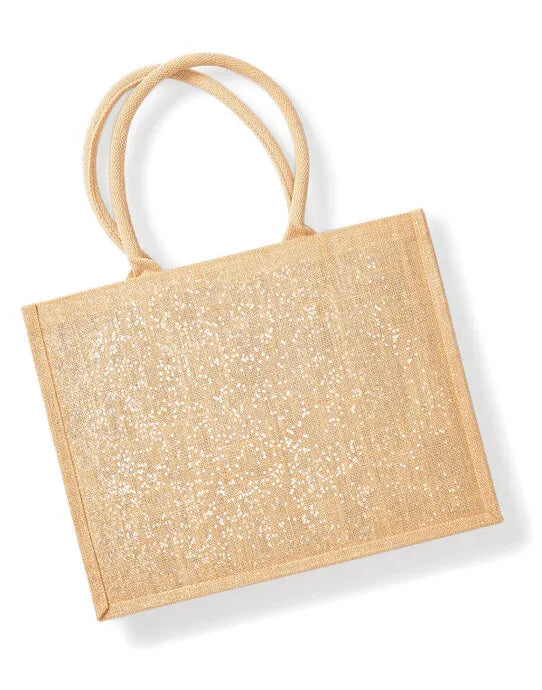 Westford Mill Shimmer Jute Shopper w437 - - Customisable Bags