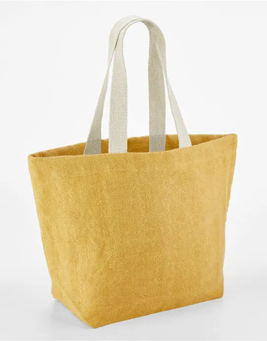 Westford Mill Soft Washed Jute Beach Bag w466 - - Customisable Bags