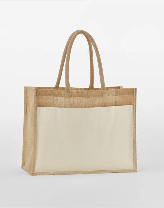 Westford Mill Pocket Starch Jute Shopper w480 - - Customisable Bags