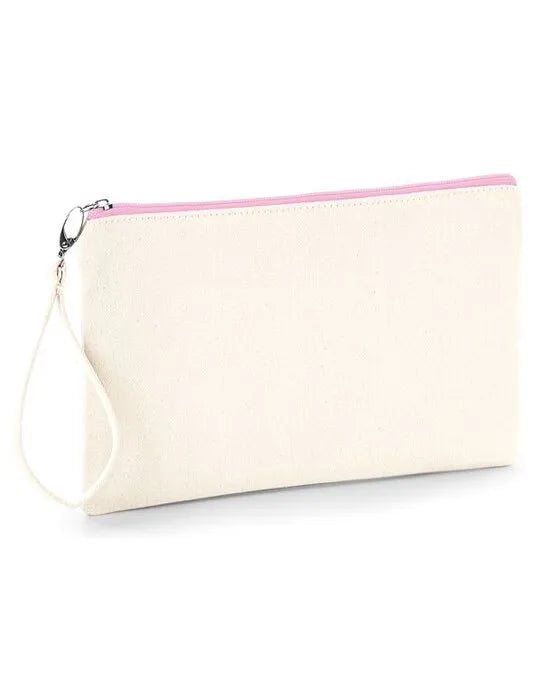 Westford Mill Canvas Wristlet Pouch w520 - - Customisable Bags