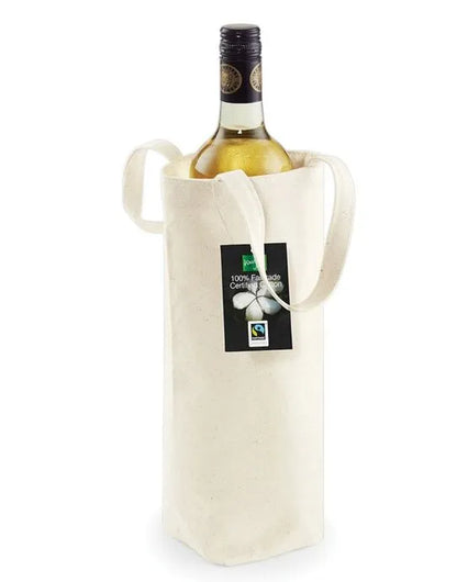Westford Mill FairtradeCotton Bottle Bag w620 - - Customisable Bags