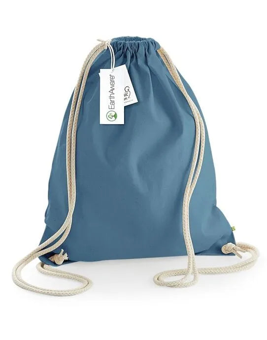 Westford Mill EarthAware Organic Gymsac w810 - - Customisable Bags