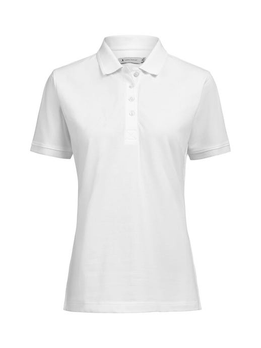 James Harvest Ladie Supreme Stretch Polo - HAR2125042 - White - Customisable Ladies Short Sleeve Polo Shirts